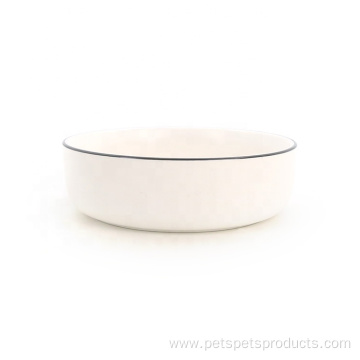 Support Samples Wholesale Custom White Ceramic Pet Bowl